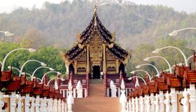 Temples White and Red in Thailand